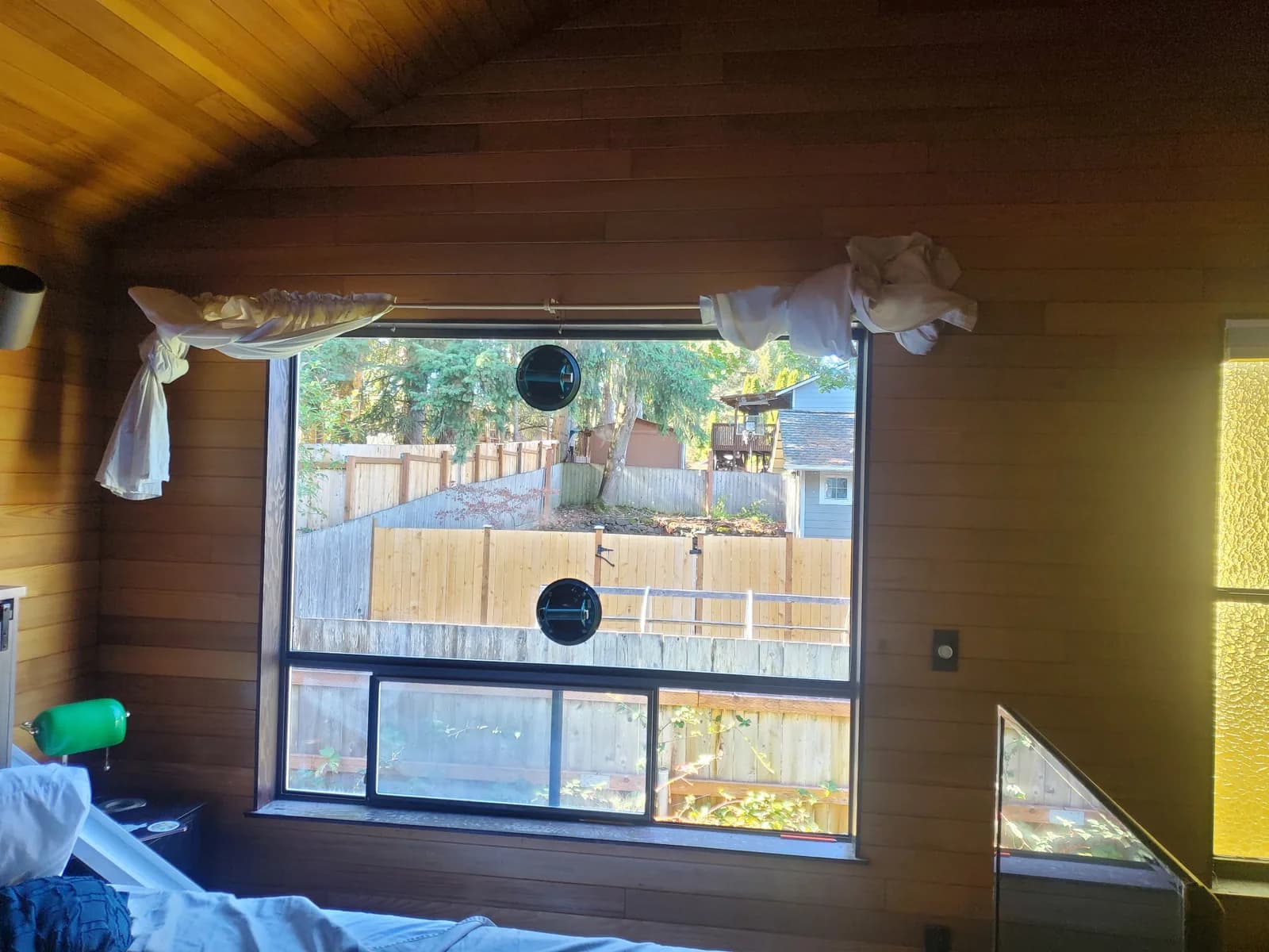 Interior living-area window with fresh glass and restored daylight